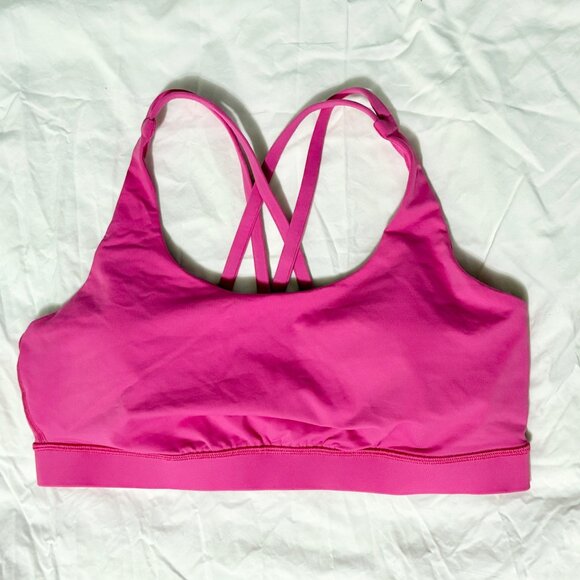 EXCELLENT Lululemon Energy Sports Bra Medium Support C/D Cup Sonic Pink 12 - Picture 3 of 6